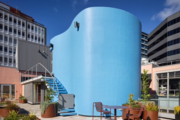 Massey House Shortlisted for Architecture Awards. Picture of the top balcony.